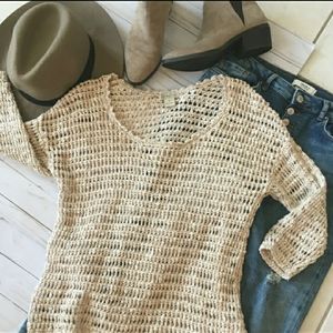 Lucky Brand - Open Crochet Sweater